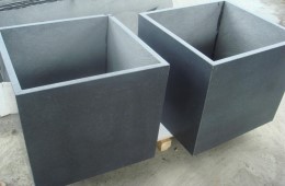 absolute black granite planters